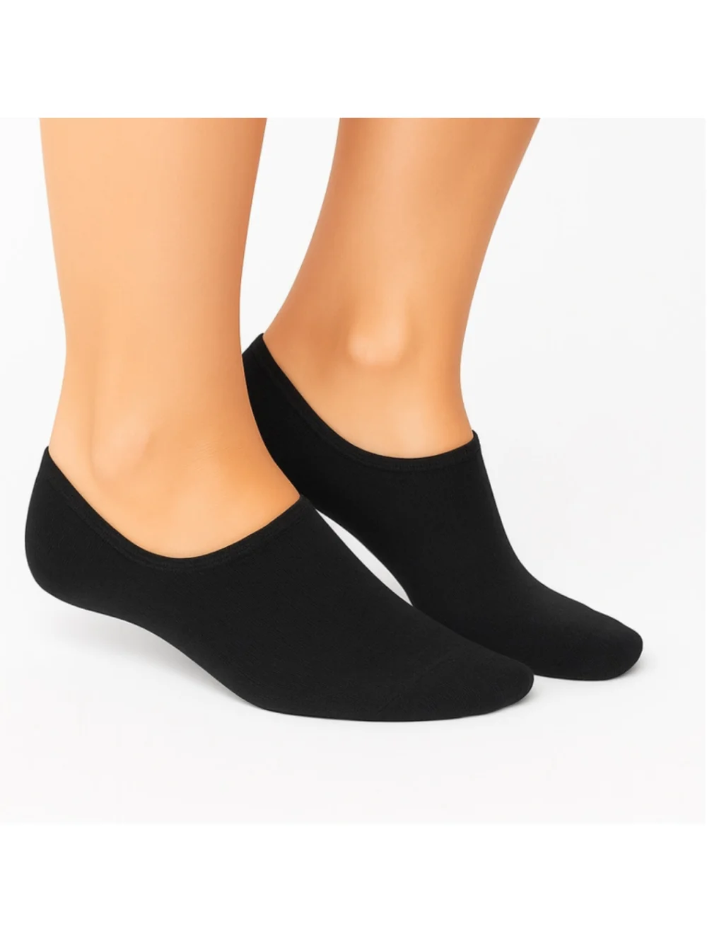 Women's 6-Pair Pack Low Cut No-Show Socks – Black – Size M – NWOT